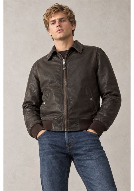 Schott NYC Giubbotto Pilota in Pelle di Bufalo Marrone Scuro Uomo SCHOTT N.Y.C | Giubbotti | LC930DOXDDARK BROWN
